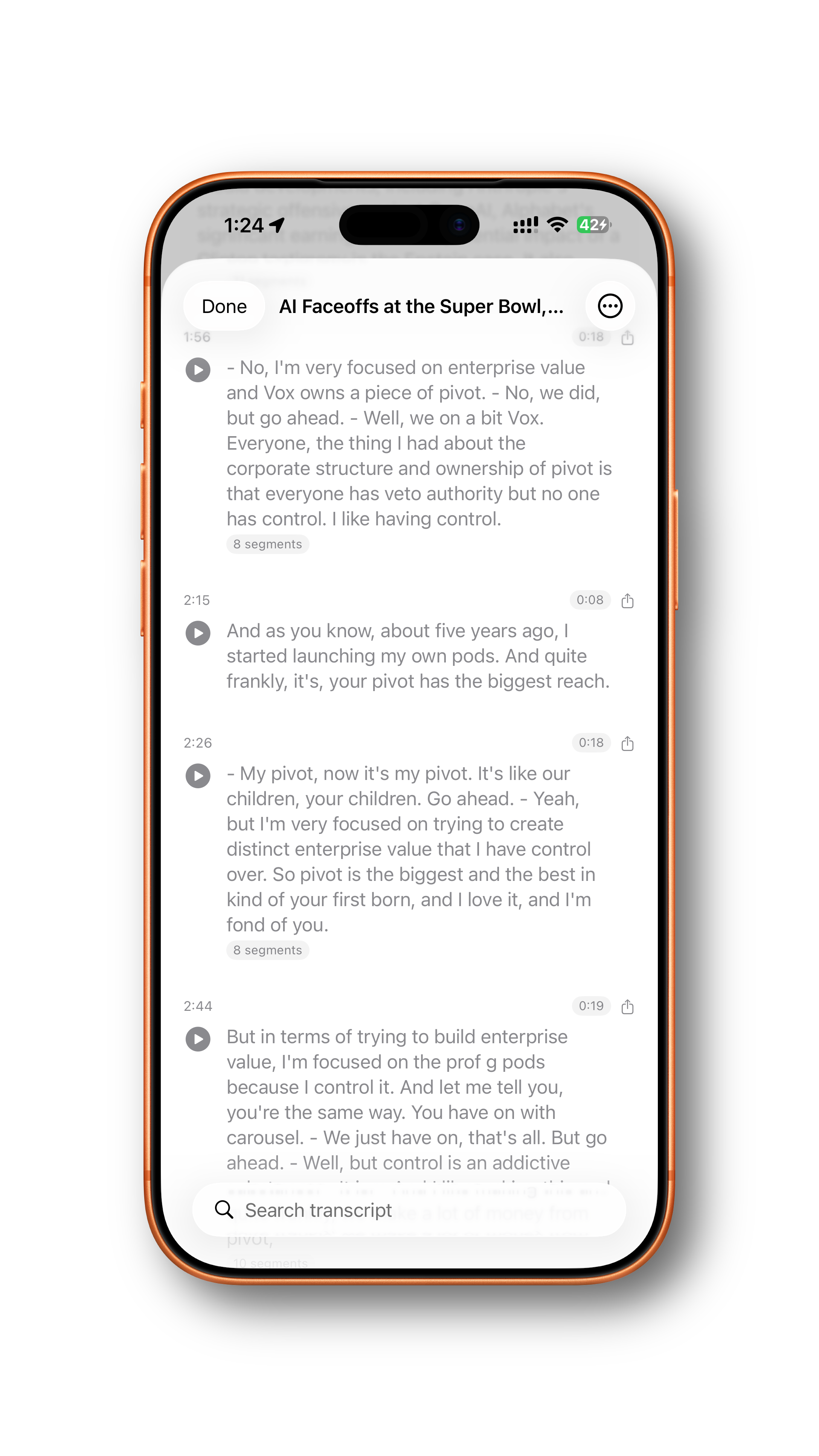 AI Transcription On Device